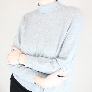 COPY - Talbots Vintage Mock Neck Long Sleeve Tee